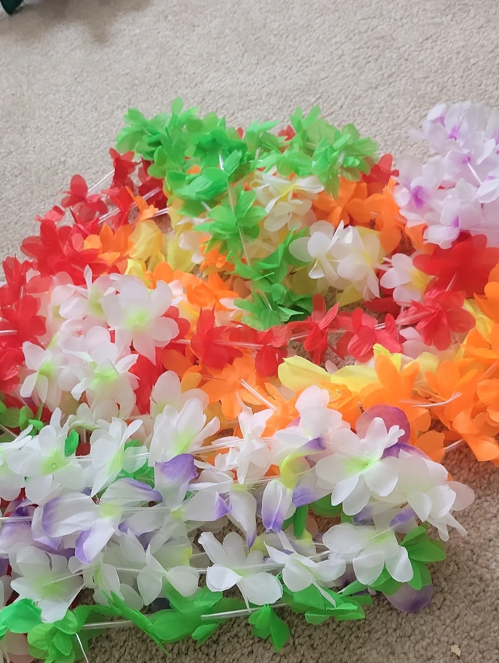 Free W Any Purch! 12-Piece Luau PartyBeach Party Hawaiian Tropical Flower Leis